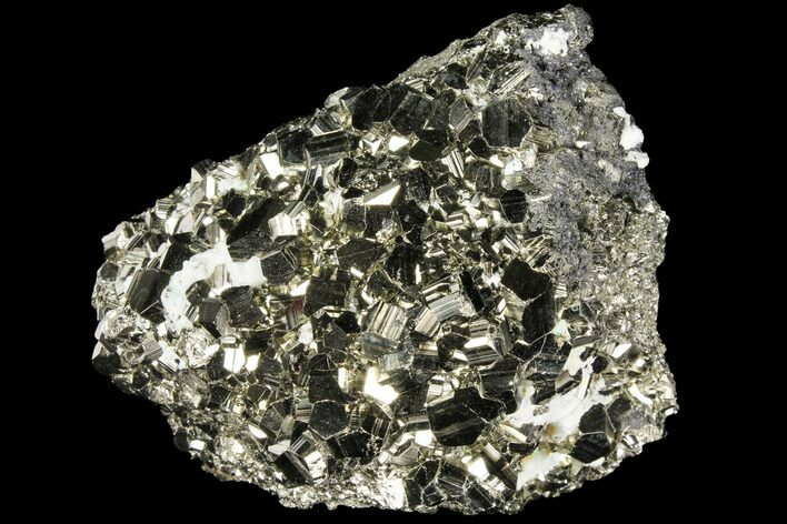 Gleaming Pyrite Crystal Cluster - Peru #94361